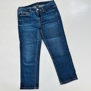 White‎ House Black Market Blanc Jeans Women's Size 6 Slim Crop Blue Denim